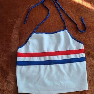 Halter Neck Backless Crop Top